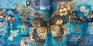April 2026 Art Journal class 'Patchwork Butterfly' NO KIT