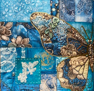 April 2026 Art Journal class 'Patchwork Butterfly'