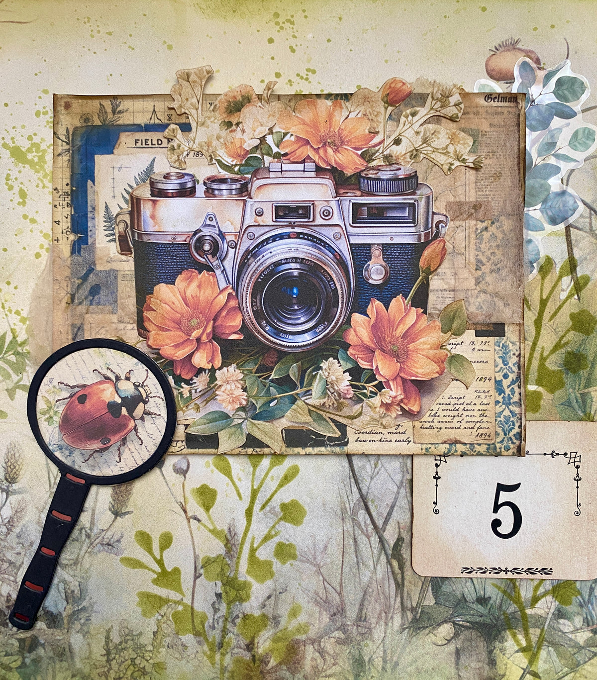 Sept 2026 Art Journal Page 'Field Notes'